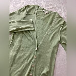 Banana Republic Womens Fall Casual Silk Blend Cardigan Sweater Size M Mint Green